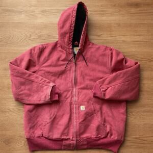 Vintage Carhartt Hooded Jacket Detroit J140 Size 2XL XXL PERFECT FADE